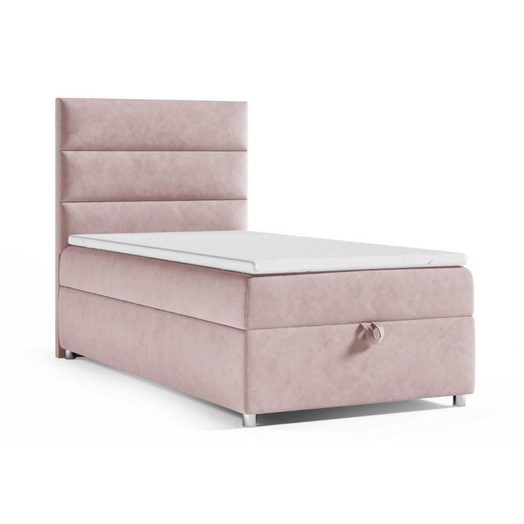 Best For Home Boxbett, Rosa, Textil, Höhe ca. 18 cm, Rechteckig, 80x200 cm, Schlafzimmer, Betten, Boxspringbetten von Best For Home