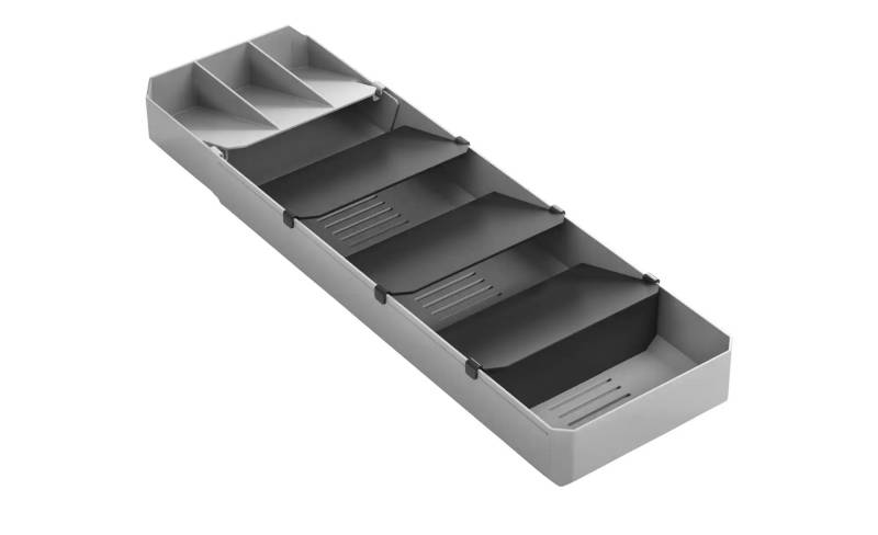 Besteck-Organizer  "Uni Fit" ¦ grau ¦ Kunststoff ¦ Maße (cm): B: 15 H: 6 Küchenzubehör & Helfer > Besteckkästen & Geschirrabtropfer - Möbel Kraft