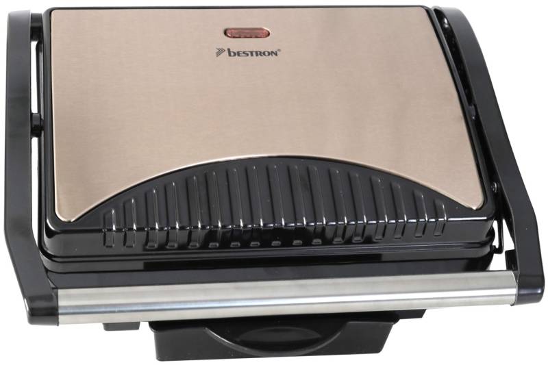 Bestron Panini Kontakt Grill 1000 Watt Satin Design Grill und Toaster