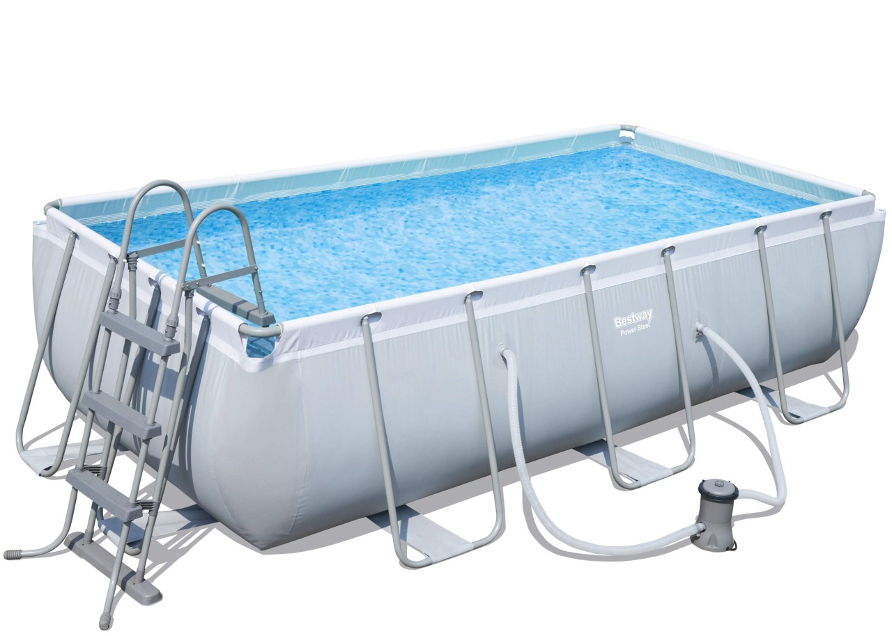 Bestway Pool Set eckig Power Steel 404 x 201 x 100 cm