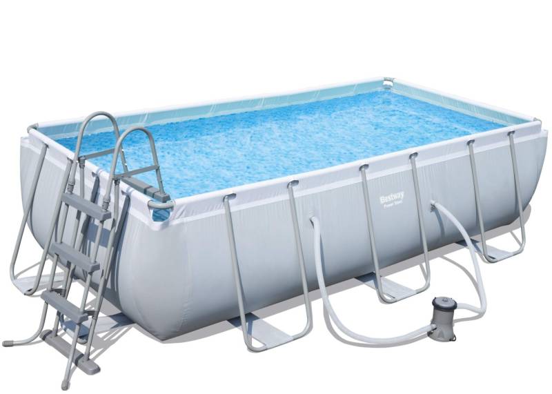 Bestway Pool Set eckig Power Steel 404 x 201 x 100 cm
