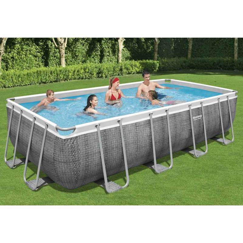 Bestway Power Steel Swimmingpool-Set Rechteckig 549x274x122 cm 549 x 274 x 122 cm