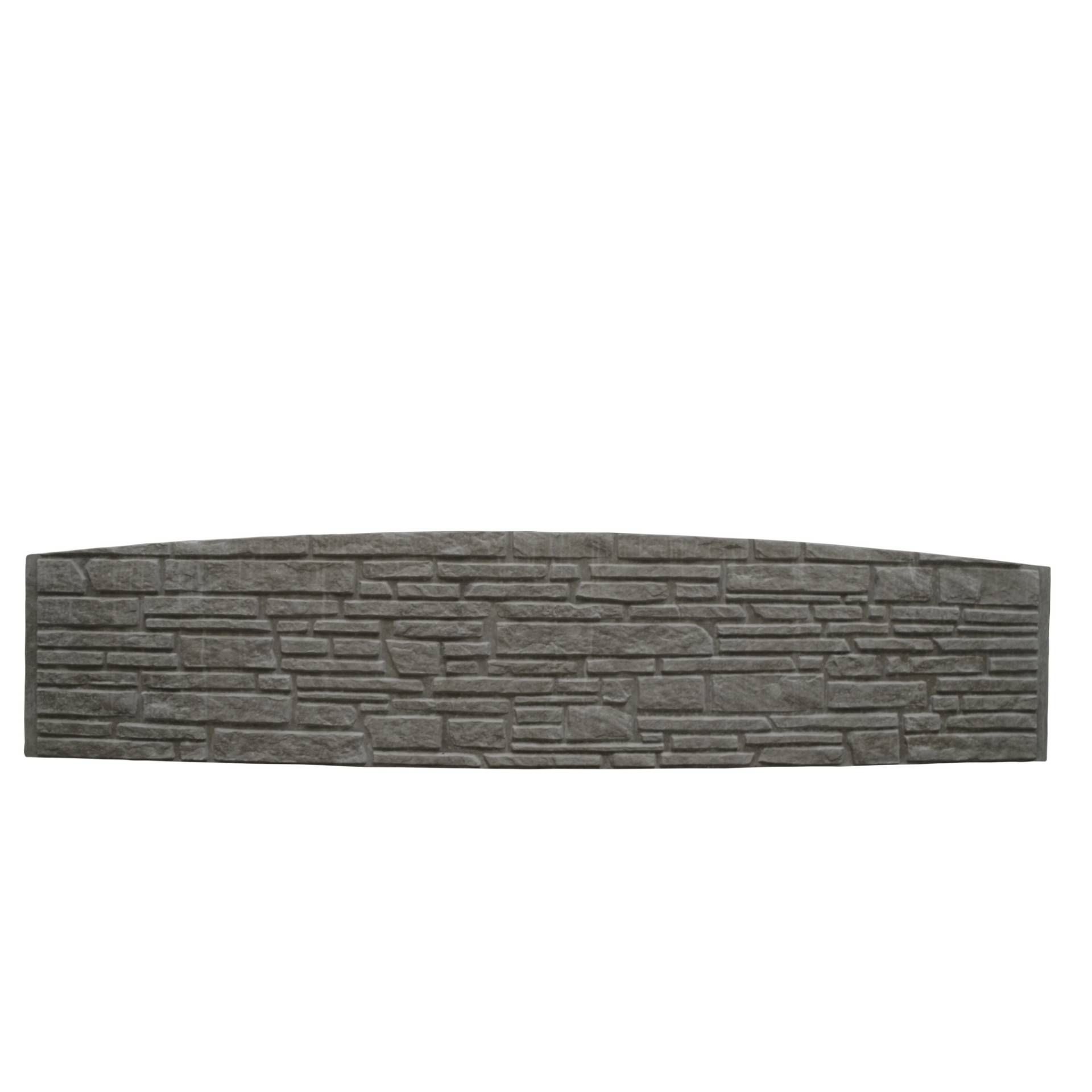 Beckers Betonzaun Betonzaunbogenplatte 'Standard Montana' Beton/Stahl grau 200 x 45 x 3,5 cm von Beckers Betonzaun