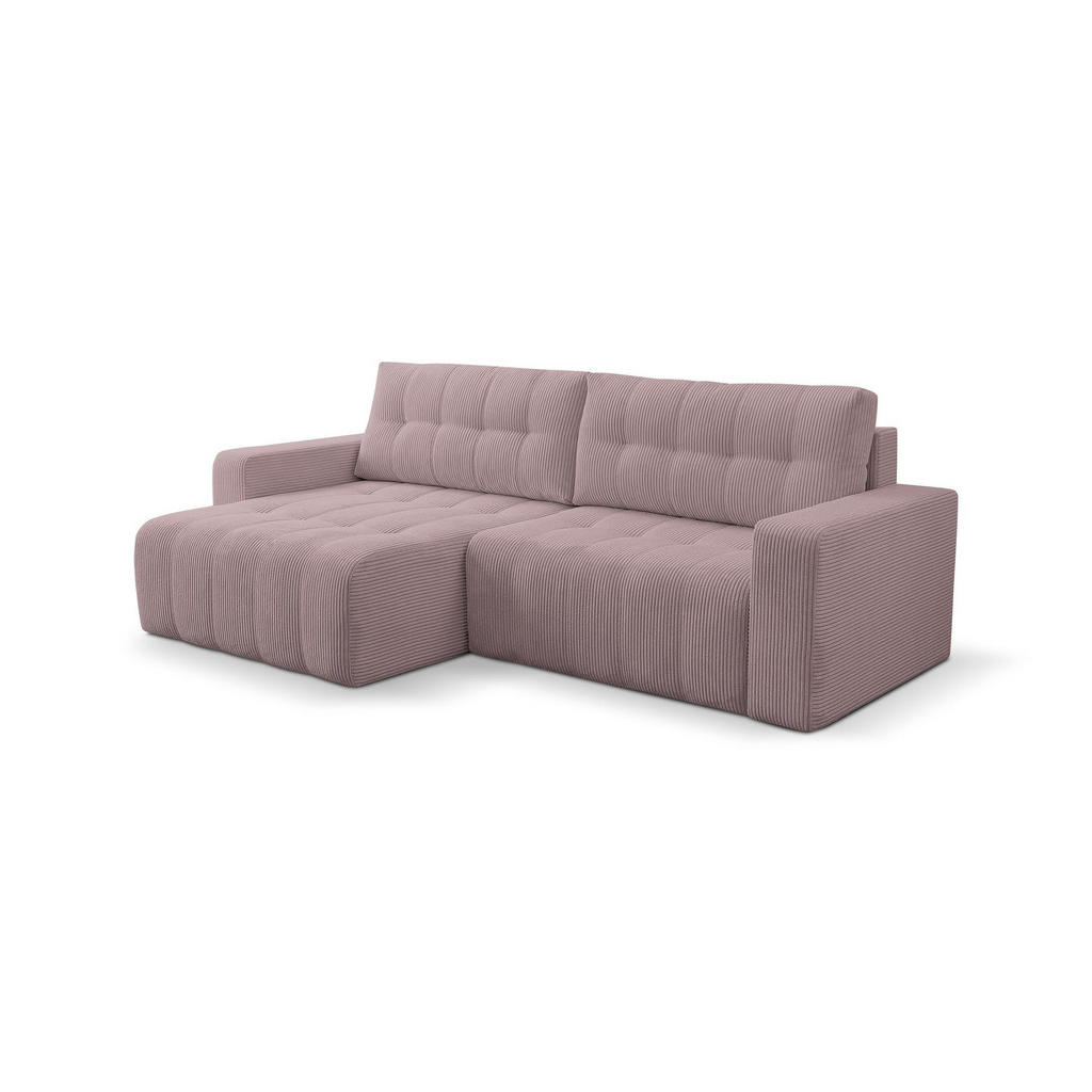 Bettso Ecksofa, Rosa, Holzwerkstoff, L-Form, 245x143 cm, Wohnzimmer, Sofas & Couches, Wohnlandschaften, Ecksofas von Bettso