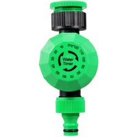 Bewässerungstimer, mechanischer automatischer Gartenbewässerungstimer für 1/2 und 3/4 Wasserhahn und Sprinkler, Programmierung zwischen 10 und 120