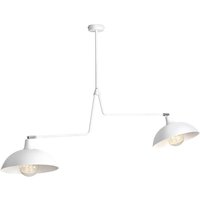 Bewegliche Deckenlampe Weiß Metall 2-flammig L:113 cm Bewegliche Deckenlampe Weiß Metall 2-flammig L:113 cm von ALDEX
