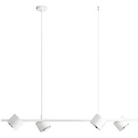 Bewegliche Hängelampe Metall 4-flmg 121 cm GU10 in Weiß Bewegliche Hängelampe Metall 4-flmg 121 cm GU10 in Weiß von ALDEX