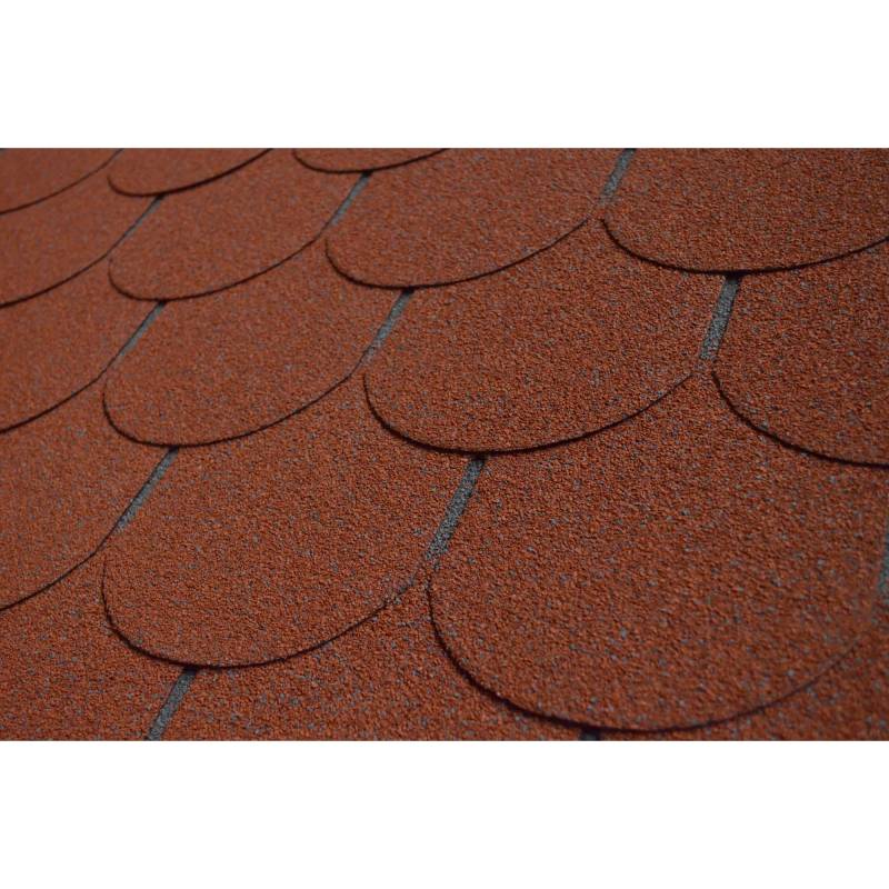 Charvat Bitumen-Biberschindeln rot 33,3 x 100 cm von Charvat