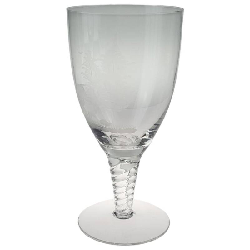 Bierglas Biertulpe Ätzdekor auf Stiel 19,2 cm