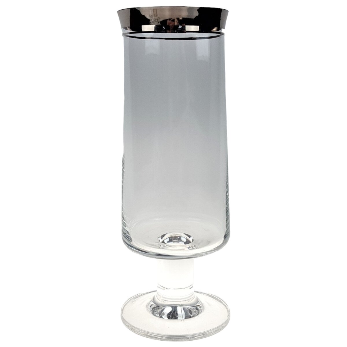 Bierglas Thomas Porzellan Platinrand Transparent Germany gebraucht - akzeptabel
