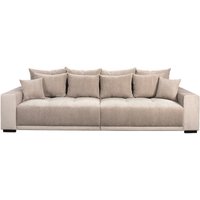 Big Sofa Xantia new 1 beige Velourstoff B/H/T: ca. 318x94x120 cm von XXXL