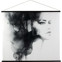 Bild 120x140cm schwarz / weiss KAKEMONO MARIE von Werner Voß