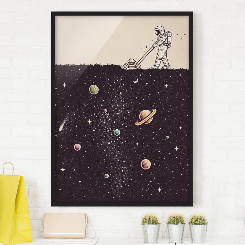 Bild mit Rahmen Kosmischer Rasen