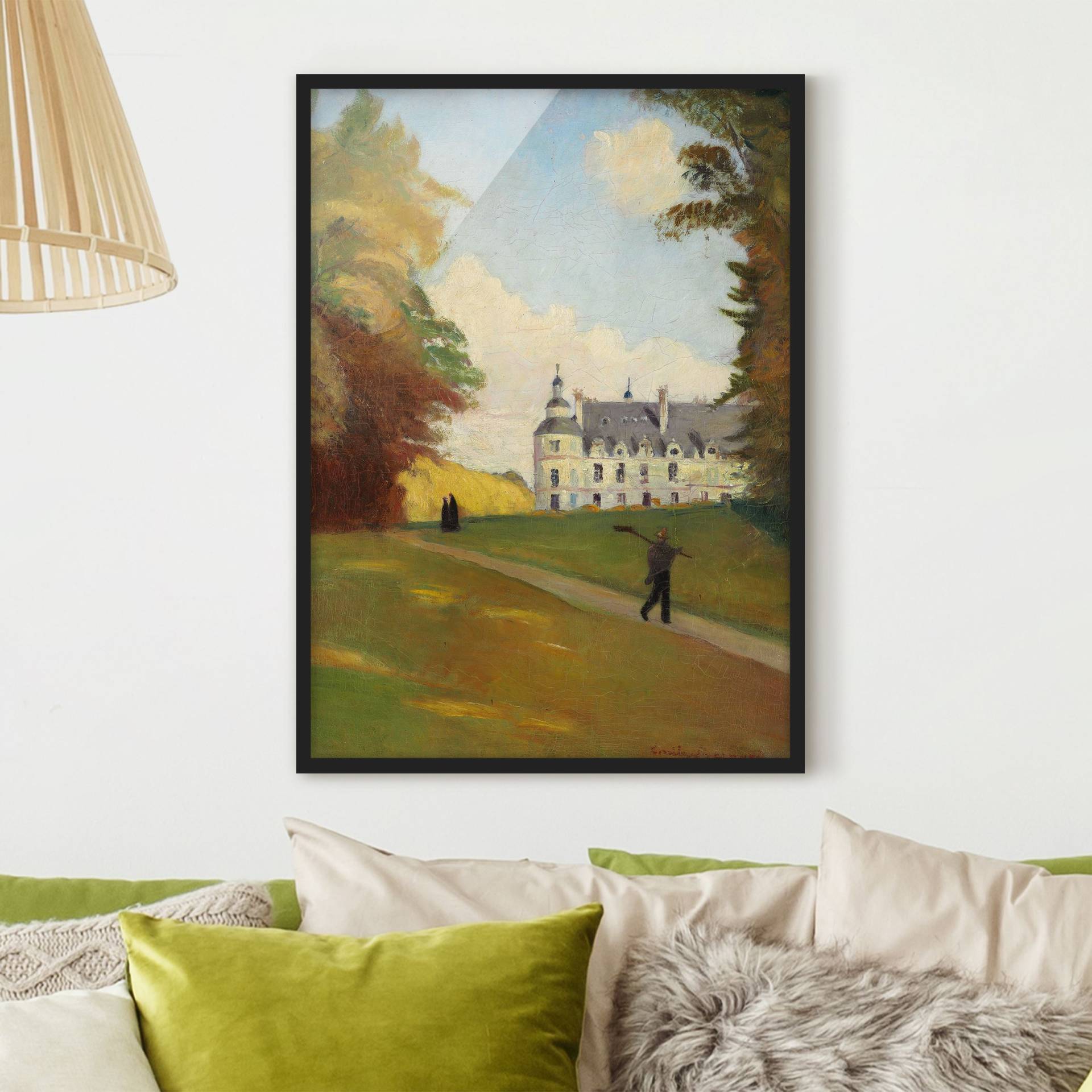Bild mit Rahmen - Hochformat Emile Bernard - Beim Schloss Tanlay