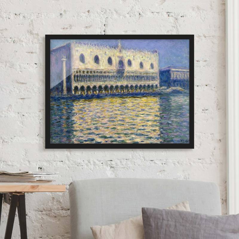 Bild mit Rahmen - Querformat Claude Monet - Dogenpalast