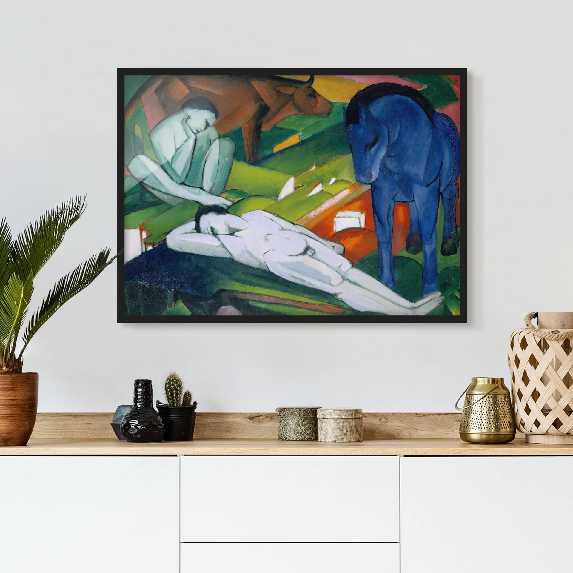 Bild mit Rahmen - Querformat Franz Marc - Hirten Bild mit Rahmen - Querformat Franz Marc - Hirten