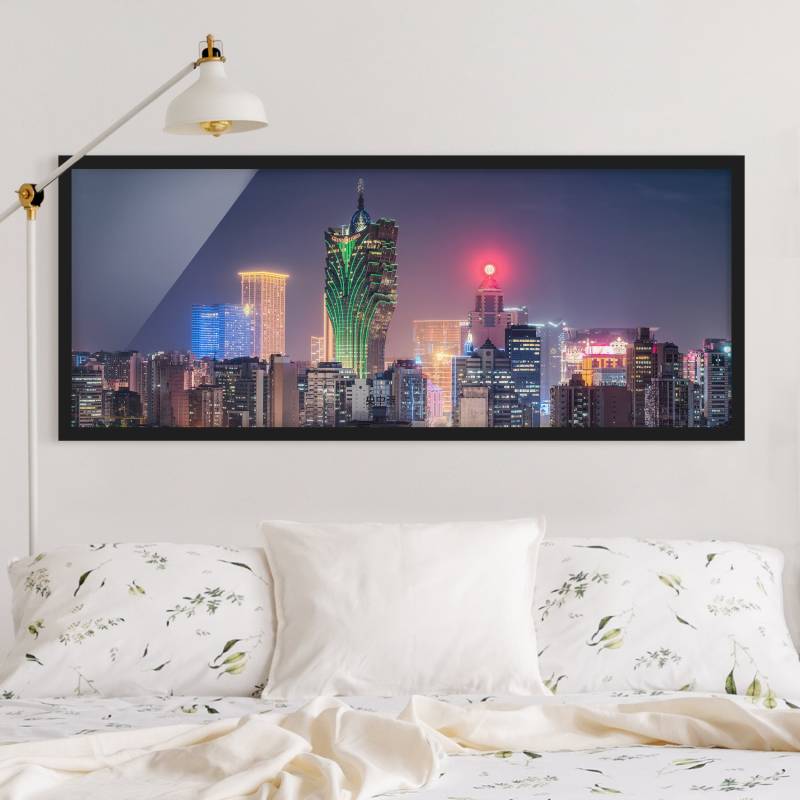 Bild mit Rahmen Nachtlichter von Macau