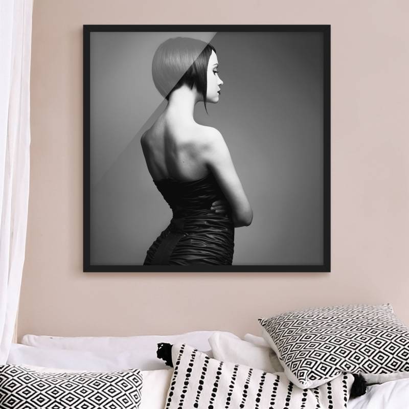 Bild mit Rahmen - Quadrat Elegant Silhouette