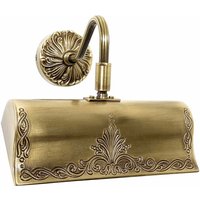 Bilderleuchte Jugendstil B: 19,5 cm in Bronze E14 Messing von Ghidini Giovanni Battista