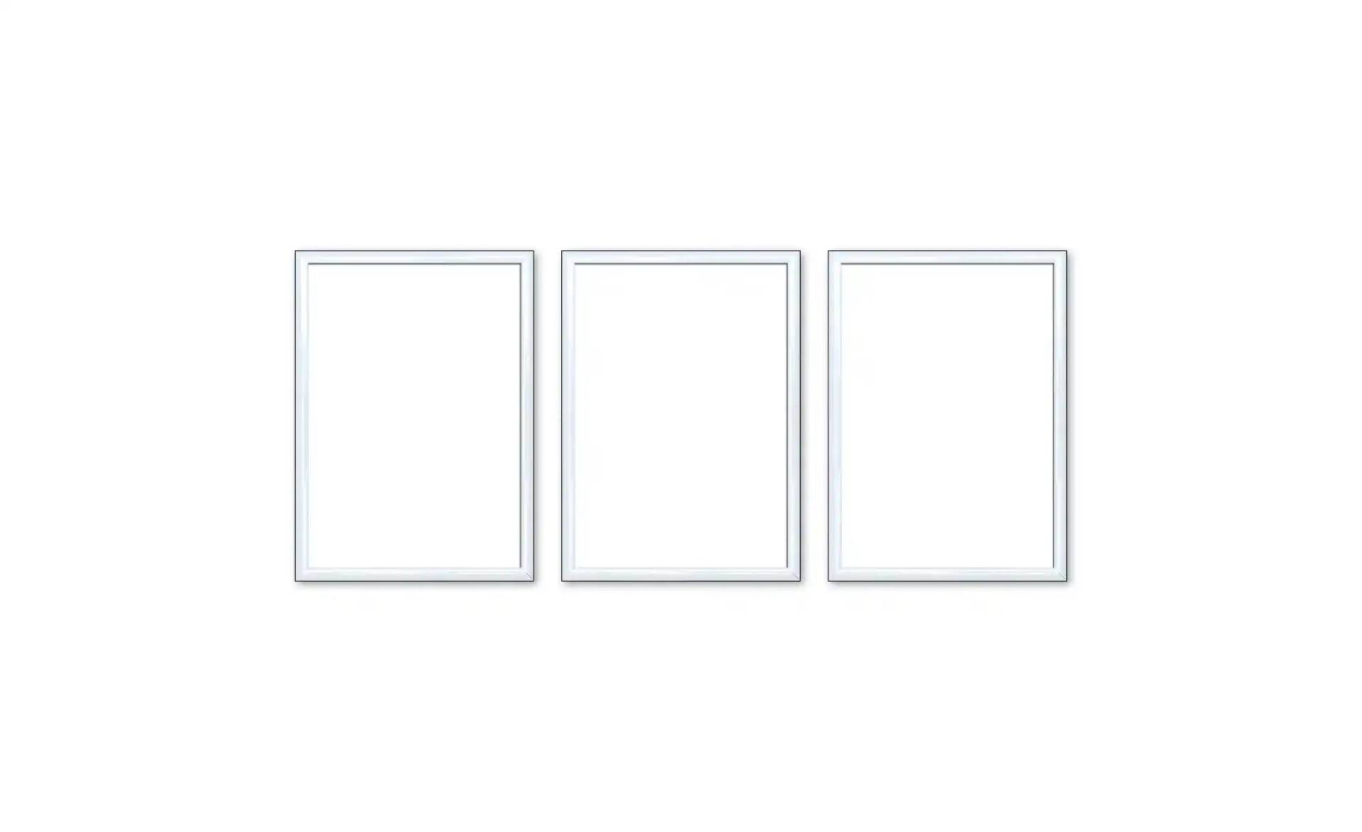 Bilderrahmen 13x18 cm  3er-Set   ¦ weiß ¦ Kunststoff ¦ Maße (cm): B: 13 H: 18 T: 1.8 Dekoration > Bilderrahmen - Möbel Kraft
