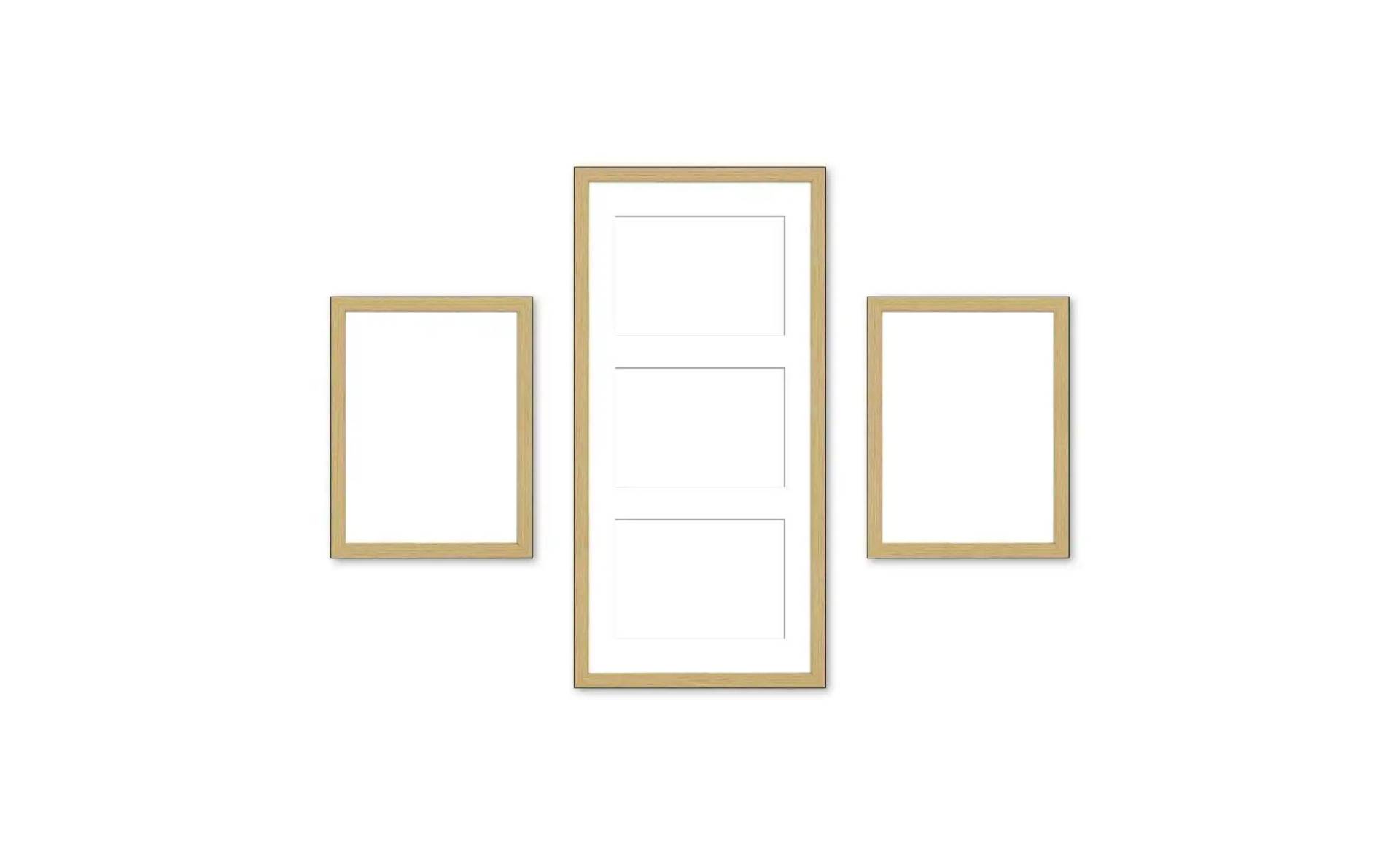 Bilderrahmen-Set   ¦ holzfarben ¦ Kunststoff ¦ Maße (cm): B: 23 H: 50 T: 2.5 Dekoration > Bilderrahmen - Möbel Kraft