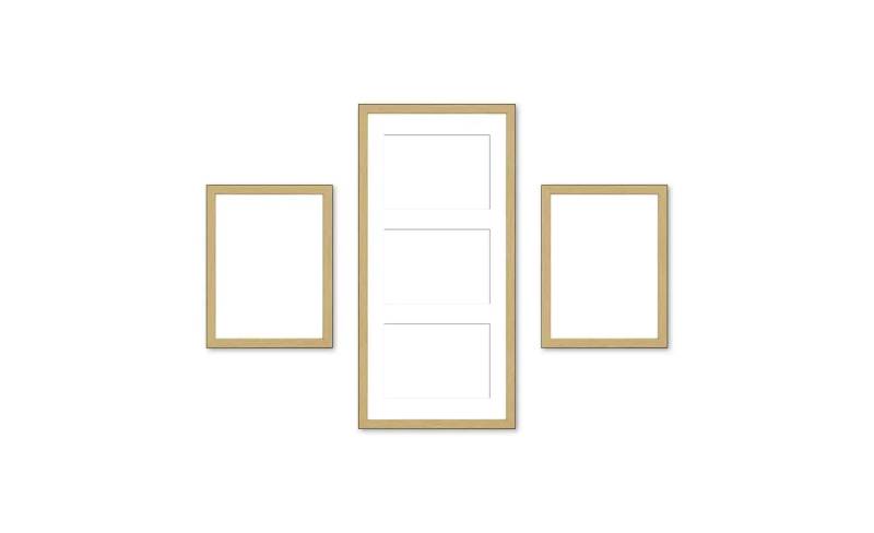 Bilderrahmen-Set   ¦ holzfarben ¦ Kunststoff ¦ Maße (cm): B: 23 H: 50 T: 2.5 Dekoration > Bilderrahmen - Möbel Kraft