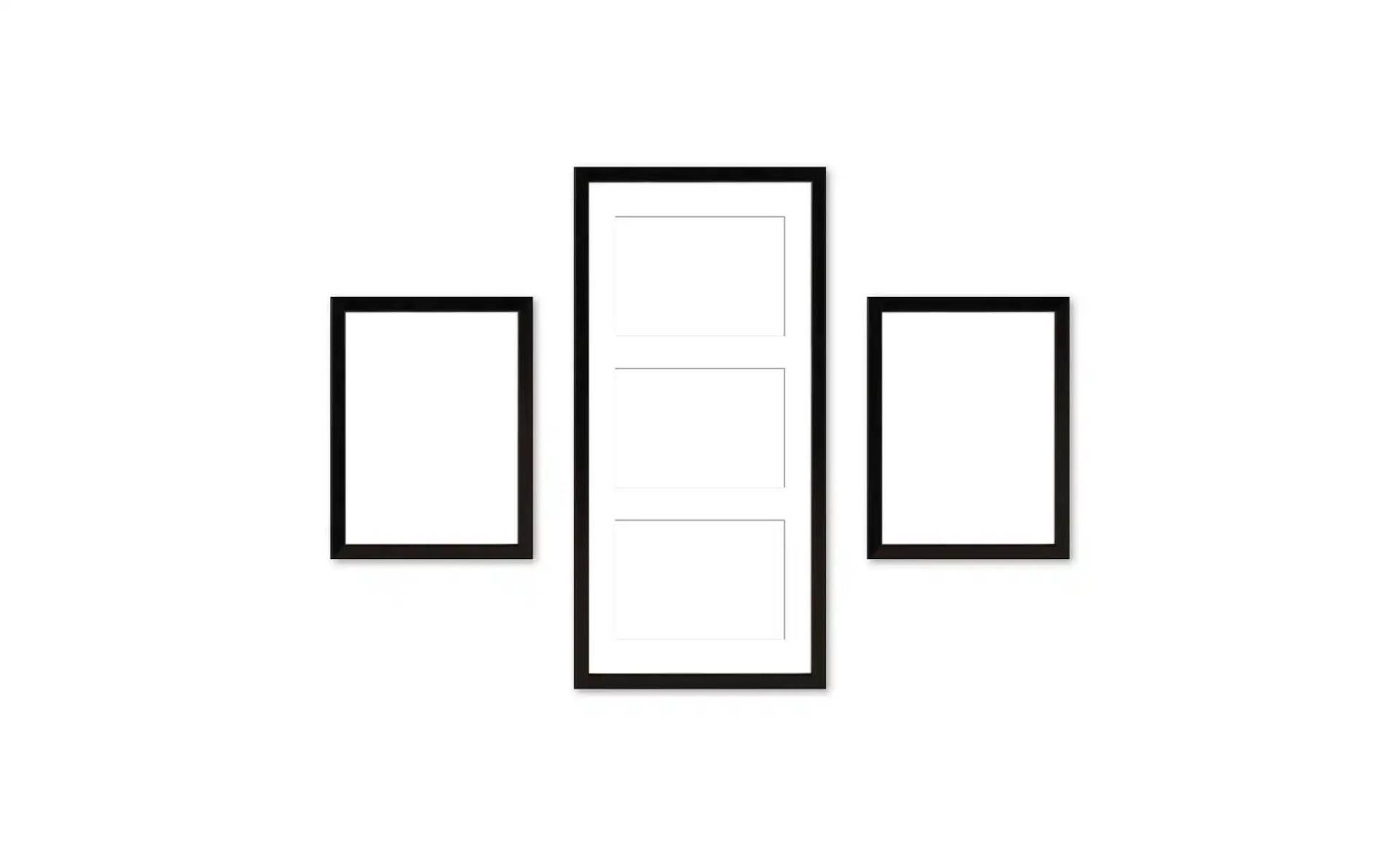 Bilderrahmen-Set   ¦ holzfarben ¦ Kunststoff ¦ Maße (cm): B: 23 H: 50 T: 2.5 Dekoration > Bilderrahmen - Möbel Kraft