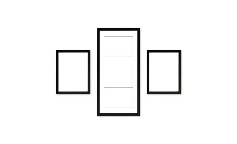 Bilderrahmen-Set   ¦ holzfarben ¦ Kunststoff ¦ Maße (cm): B: 23 H: 50 T: 2.5 Dekoration > Bilderrahmen - Möbel Kraft
