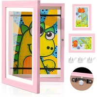 Bilderrahmen aus Holz, A4, 32 x 24 cm, Rosa Bilderrahmen aus Holz, A4, 32 x 24 cm, Rosa