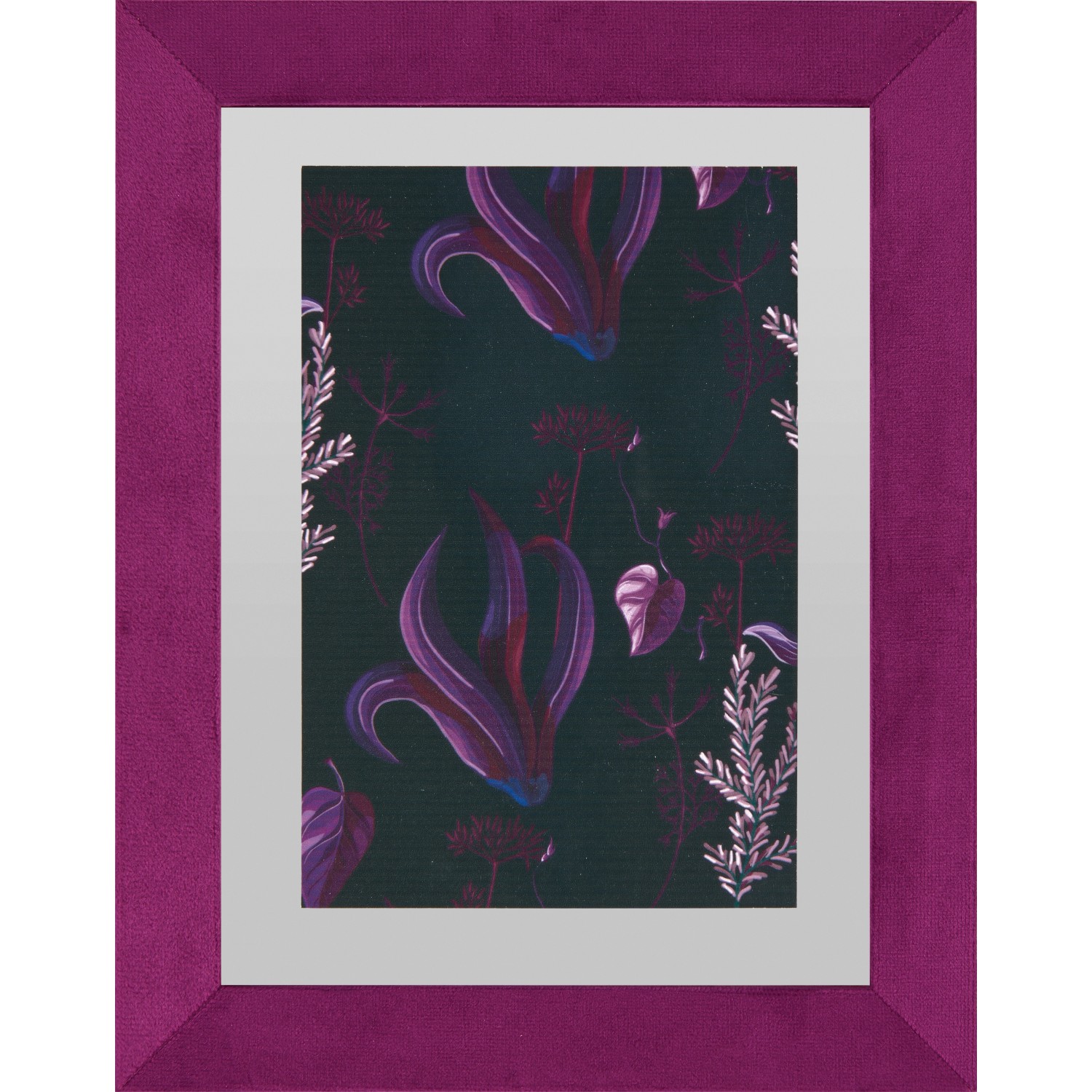 Bilderrahmen in Samtoptik Dark Wonder 10 cm x 15 cm Magenta von -