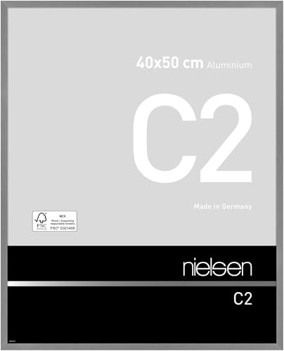 nielsen Aluminium Bilderrahmen C2, 40x50 cm, Struktur Grau Matt von nielsen