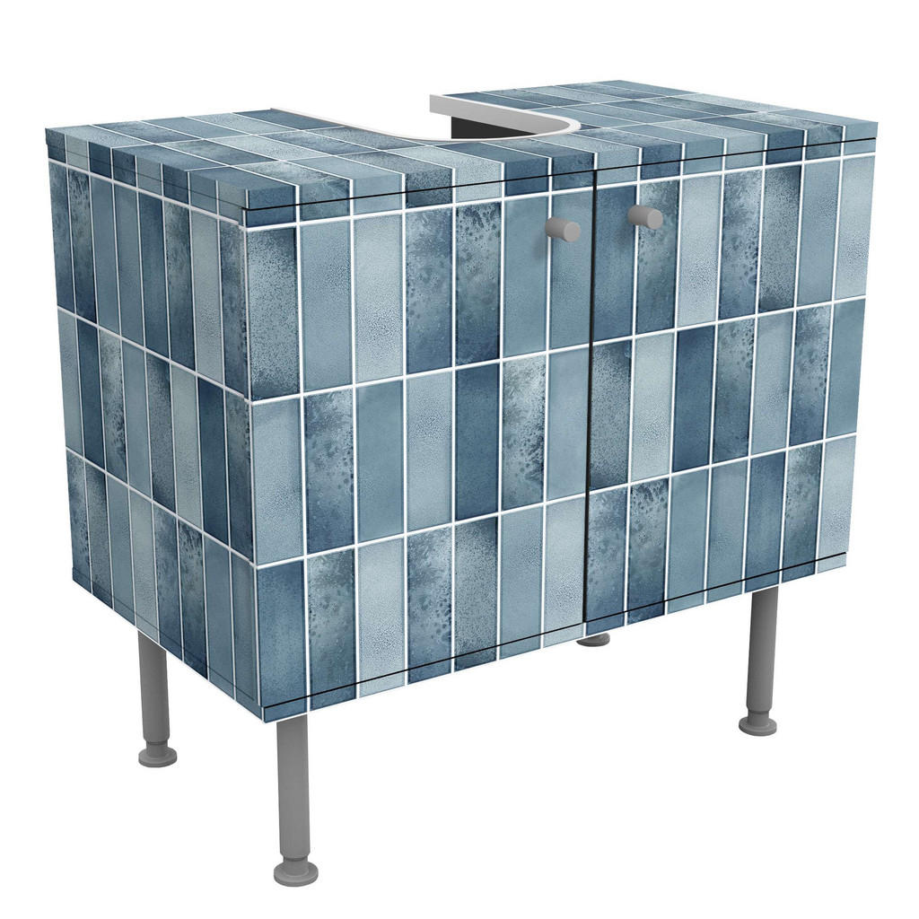 Bilderwelten WASCHBECKENUNTERSCHRANK Blau
