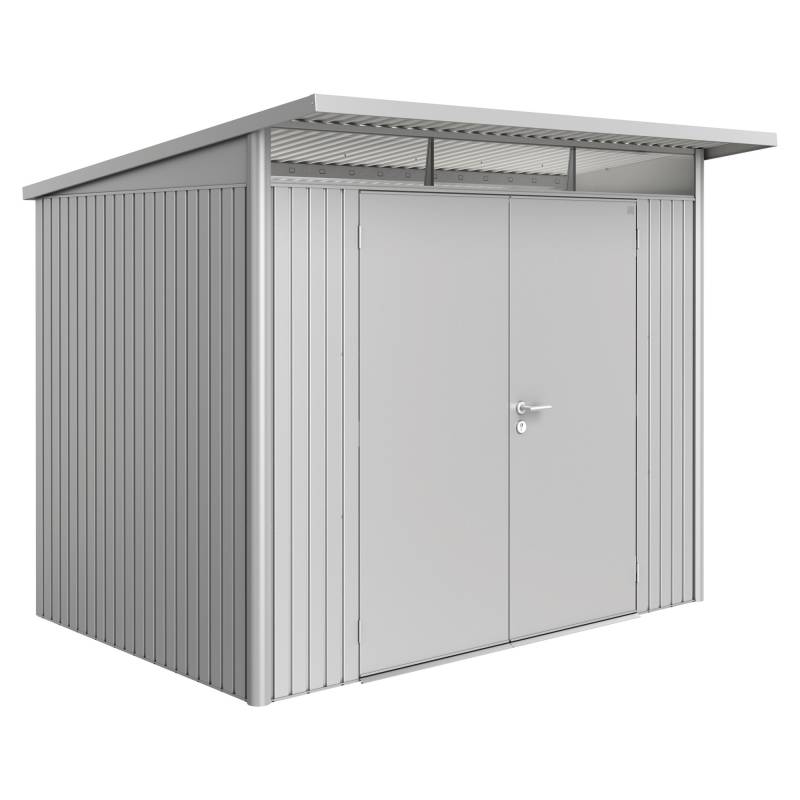 Biohort Gerätehaus 'AvantGarde L' 260 x 220 cm Silber metallic