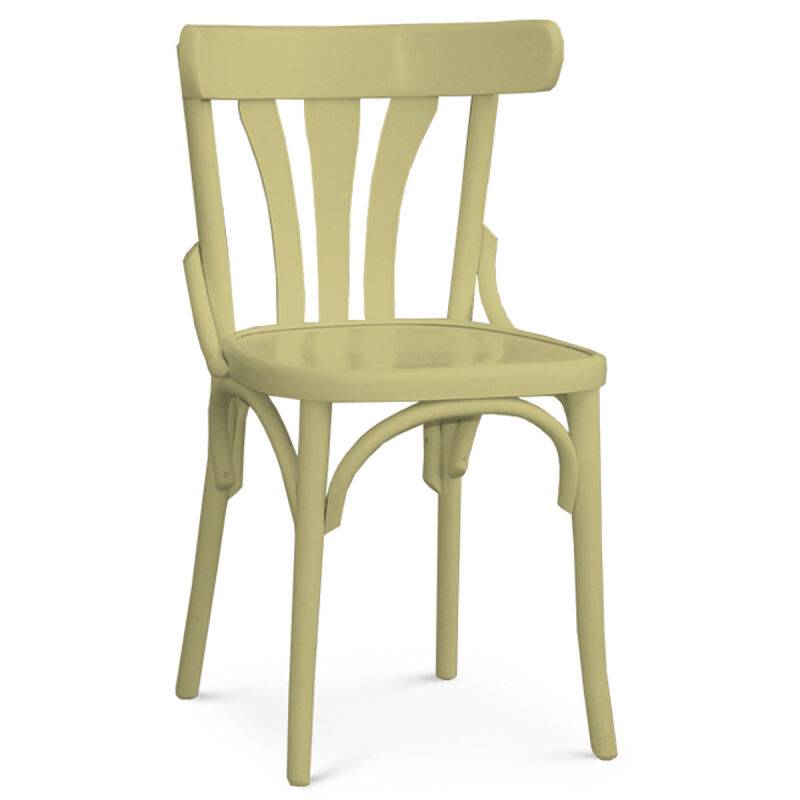 Bistrostuhl Holzsitz bunt lackiert 789/22-W beige-braun Töne