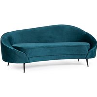 2-Sitzer Sofa Seraphin in Samt-Optik, Blau