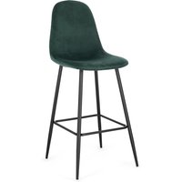 Barhocker New Irelia 2er- Set aus Samt, Dunkelgrün