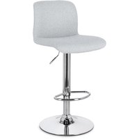 Barhocker Rafael 2er-Set, Chrome / Grau