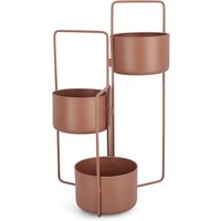 Blumenkasten Keyra aus Metall, Braun