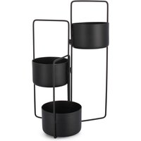 Blumenkasten Keyra aus Metall, Schwarz