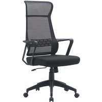 Bürostuhl Hoboken mit Armlehne, Schwarz