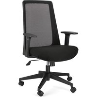 Bürostuhl Wesley mit Armlehne, Schwarz