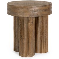 Couchtisch Dacca aus Mangoholz Ø 45cm, Braun