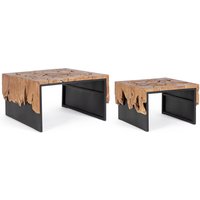 Couchtisch Grenada 2er-Set aus Teakholz