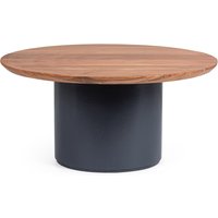 Couchtisch Ojas aus Akazienholz Ø 70 cm, Dunkelblau