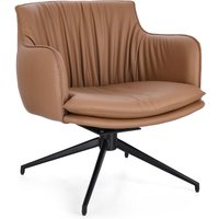 Drehsessel Vermont aus Kunstleder, Cognac