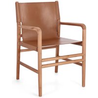 Esszimmerstuhl Caroline mit Armlehne, Cognac