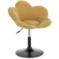 Esszimmerstuhl Fleur 2er-Set, Schwarz / Senf
