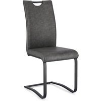 Esszimmerstuhl Kenneth 4er-Set aus Kunstleder, Anthrazit Esszimmerstuhl Kenneth 4er-Set aus Kunstleder, Anthrazit