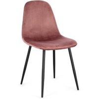 Esszimmerstuhl New Irelia 4er-Set aus Samt, Rosa