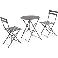 Garten-Set Austin, Stühle & Tisch, Anthrazit